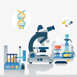 DNA实验室扁平化化学实验室高清图片