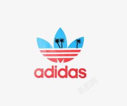 运动服LOGO阿迪达斯三叶草系列logo图标高清图片