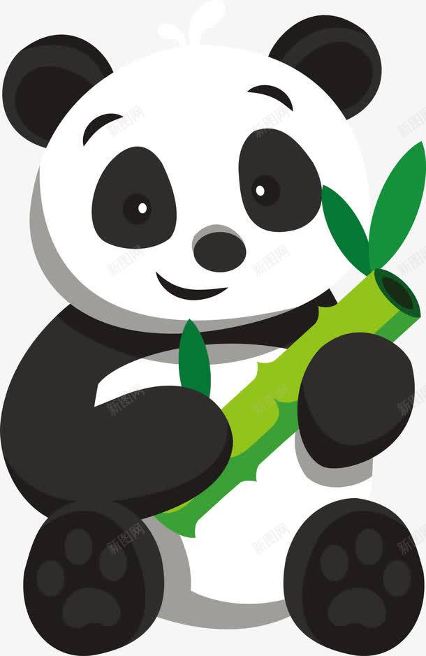 吃竹子的熊猫png免抠素材_88icon https://88icon.com 吃竹子 国宝 国宝熊猫 大熊猫 熊猫 矢量png 黑白熊