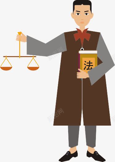 卡通人物png免抠素材_88icon https://88icon.com 卡通 律师 律师袍 法律书