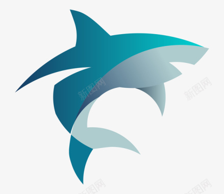 鲨鱼logo标识矢量图图标图标