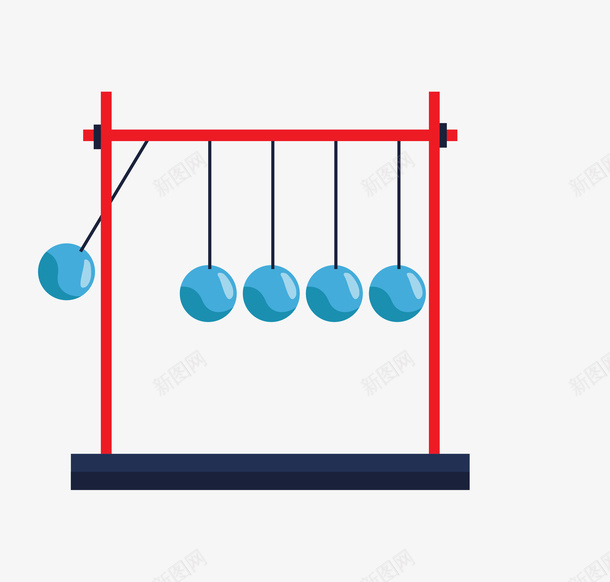 物理因素上的重力球png免抠素材_88icon https://88icon.com 创意 卡通 向心力 商务 圆球 手绘 简约 红色支架 蓝色
