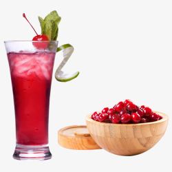 夏季冰爽鲜榨蔓越莓汁素材