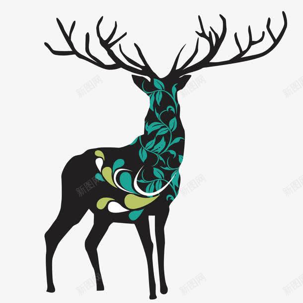 鹿png免抠素材_88icon https://88icon.com 创意 剪影 动物 大自然 小鹿 梅花鹿 美丽的鹿 野生动物 长角鹿 驯鹿 鹿