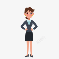 华丽女性一个两手叉腰的女人高清图片
