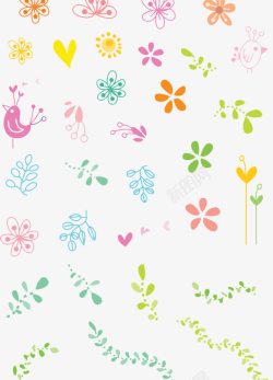 可爱花朵填充图案花纹图案高清图片