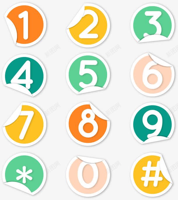 手绘数字标签png免抠素材_88icon https://88icon.com 手绘 标签 电话拨号键 阿拉伯数字