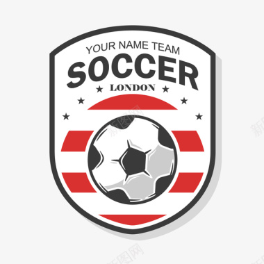 足球足球队logo徽章矢量图图标图标