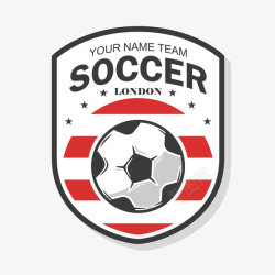 盾形足球队logo徽章矢量图图标高清图片