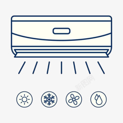 汽车空调手绘标志空调相关图标高清图片
