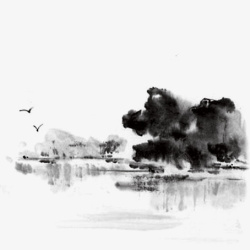 水墨画山水素材