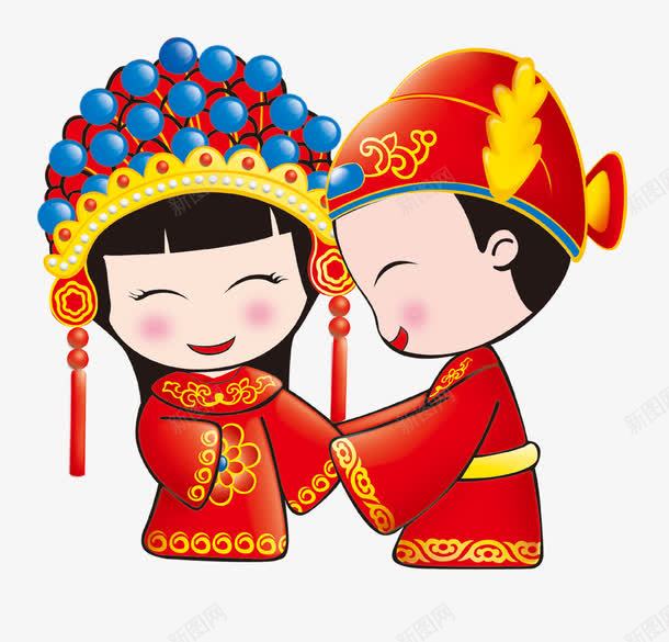 结婚公仔png免抠素材_88icon https://88icon.com 中国式婚礼 幸福 微笑