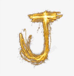 金色字母J素材