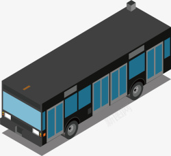 巴士营运的客运车辆矢量图素材