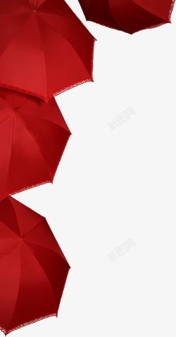 红雨伞边框伞高清图片