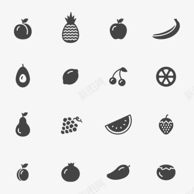 水果背景食物图标矢量图图标