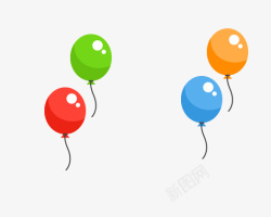 四个气球气球图标高清图片