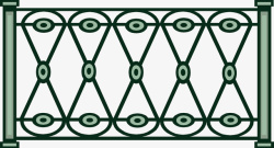 绿色铁栅栏素材
