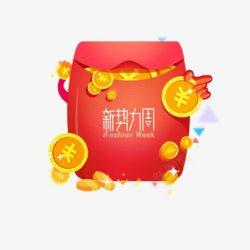 一大波金币红包新势力周红包金币高清图片