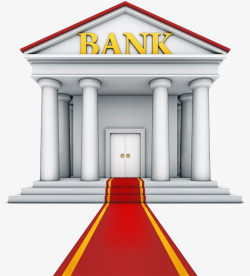 银行网点手绘红地毯银行高清图片