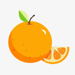 卡通手绘水果装饰海报橙子素材