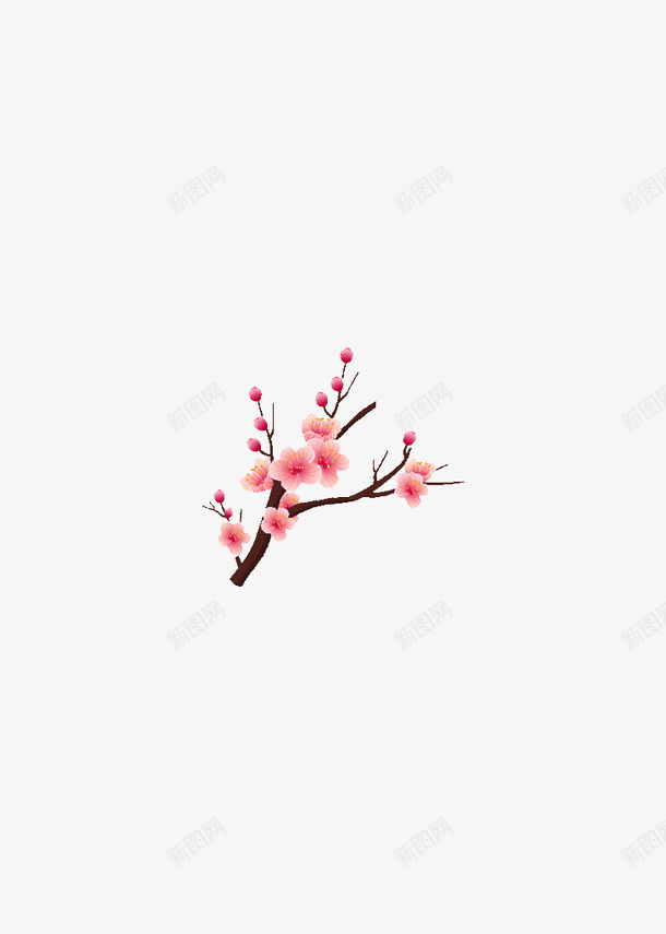 淡粉色的梅花喜庆png免抠素材_88icon https://88icon.com 一剪梅 一枝梅花 中国风 中国风素材 梅 梅兰竹菊 梅花 梅花素 水彩梅花 红梅