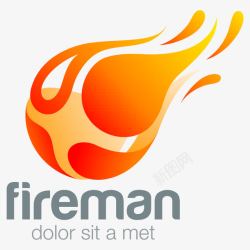 火logo设计篮球创意LOGO图标高清图片