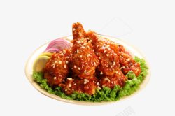 炸鸡翅膀好吃的韩国炸鸡美味好吃高清图片