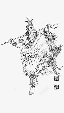 中国神话人物后羿素材