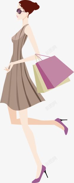 购物消费购物的时尚女人高清图片