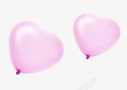 唯美粉色心形气球素材