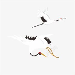 重阳白鹤素材