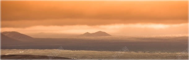 夕阳远山海报背景背景