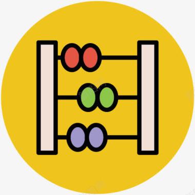 矢量数学算术学校学校图标算珠数学图图标