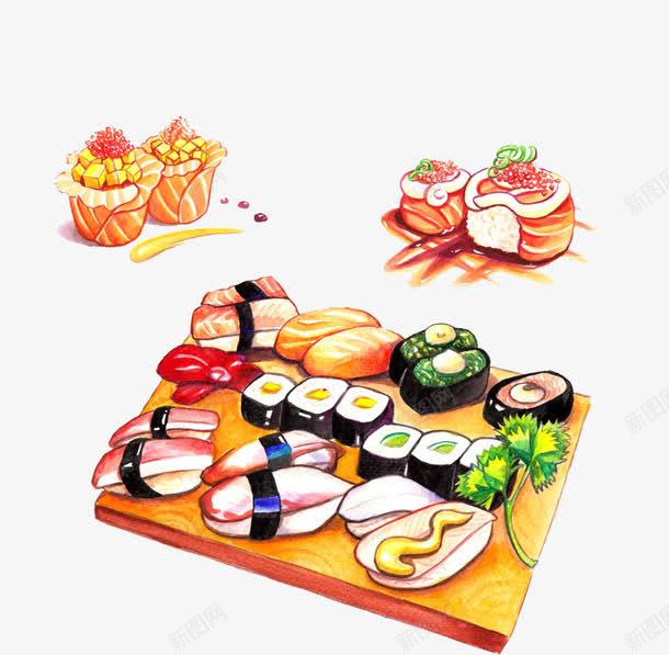 手绘日式料理png免抠素材_88icon https://88icon.com 寿司 日本料理 生鱼片 美食
