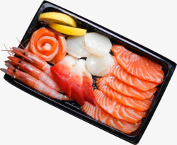 美食日式料理拼盘生鱼片三文鱼素材