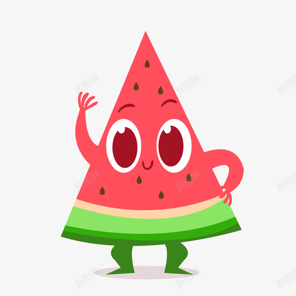 可爱红色西瓜水果表情png免抠素材_88icon https://88icon.com 卡通水果 卡通西瓜 可爱表情 红色西瓜 背景装饰