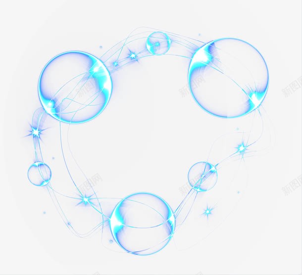 蓝色光感气泡png免抠素材_88icon https://88icon.com EPS 光圈 光感 光效 光源 合成 合成素材 效果 气泡 点光 蓝色