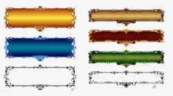 欧式金属框多种样式欧式金属边框高清图片
