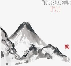 水墨山水画素材