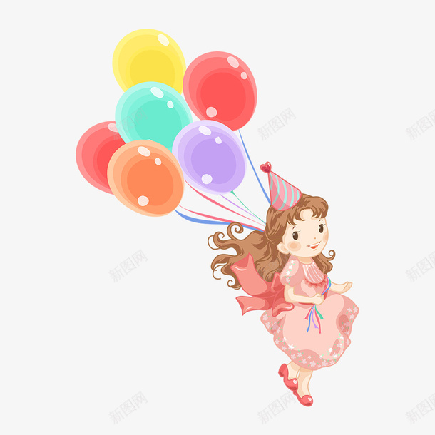 拿着气球的女孩人物png免抠素材_88icon https://88icon.com 人物设计 儿童节 女孩 庆祝 彩色 手绘 气球 玩耍