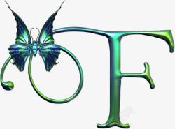 英文字母F字体素材