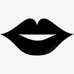 人的形状女性性感的嘴唇图标高清图片