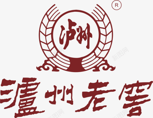 酒水泸州老窖白酒logo矢量图图标图标