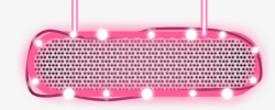 粉色霓虹灯牌子对话框展示牌素材