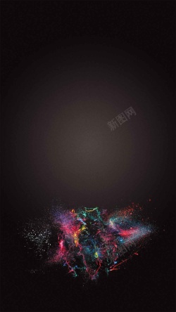 健身机构健身运动宣传彩色粉尘H5背景高清图片
