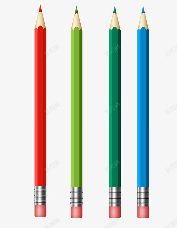 四色彩铅png免抠素材_88icon https://88icon.com 四色 彩色 画画 红色 绿色 蓝色 铅笔