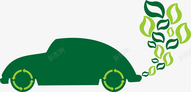 绿色环保图标新能源汽车图标图标