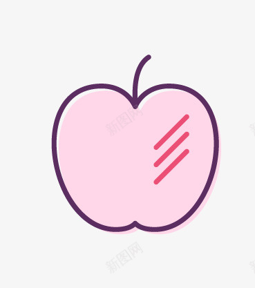 一个苹果简笔画图案png免抠素材_88icon https://88icon.com 手绘图 桔梗 水果 简笔画 线条 美味的 苹果