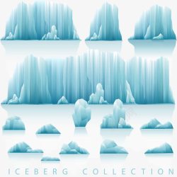 南极冰川风景蓝色效果冰川高清图片